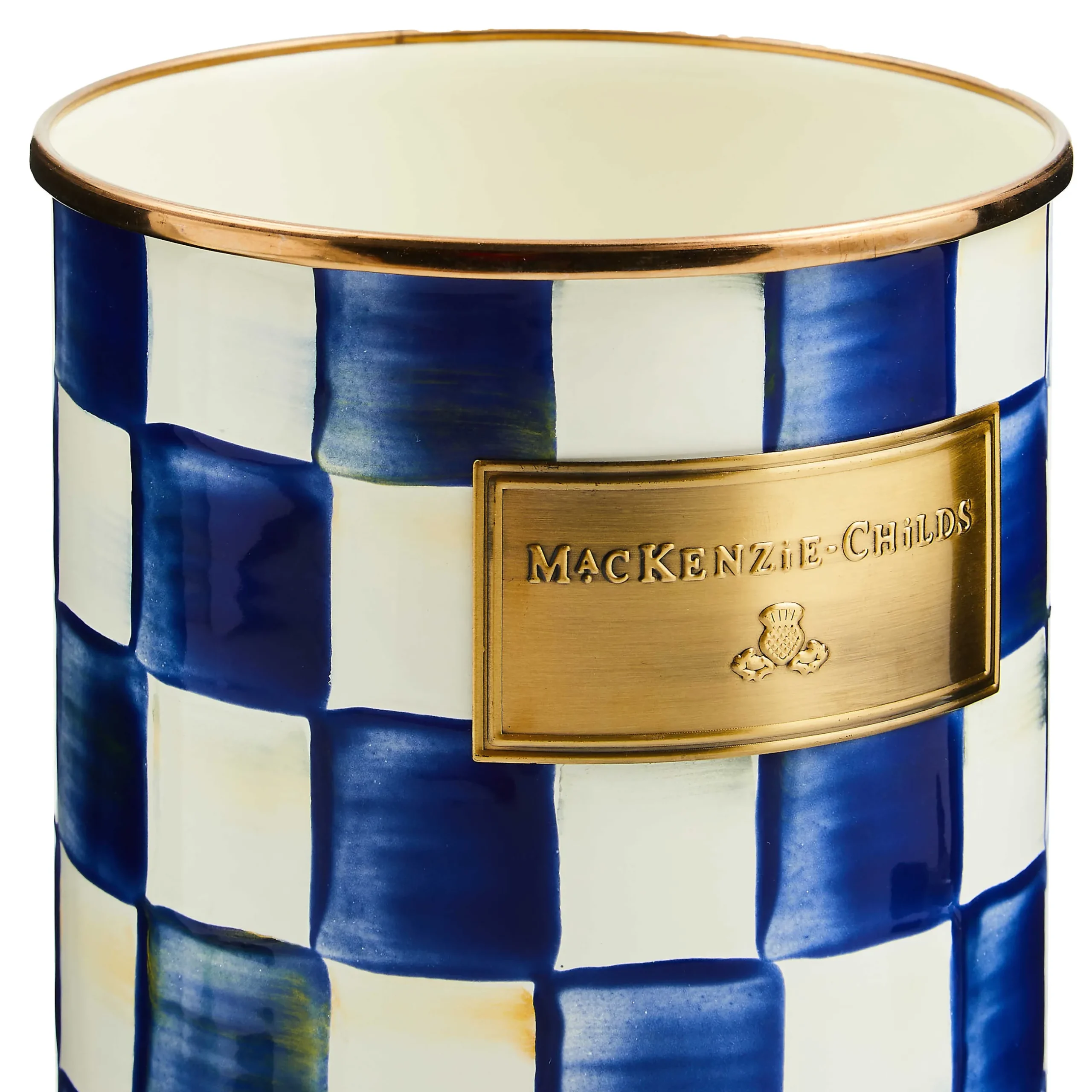 Kitchen Storage & Organization|MacKenzie-Childs Royal Check Utensil Holder