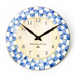 Room Accents|MacKenzie-Childs Royal Check Wall Clock