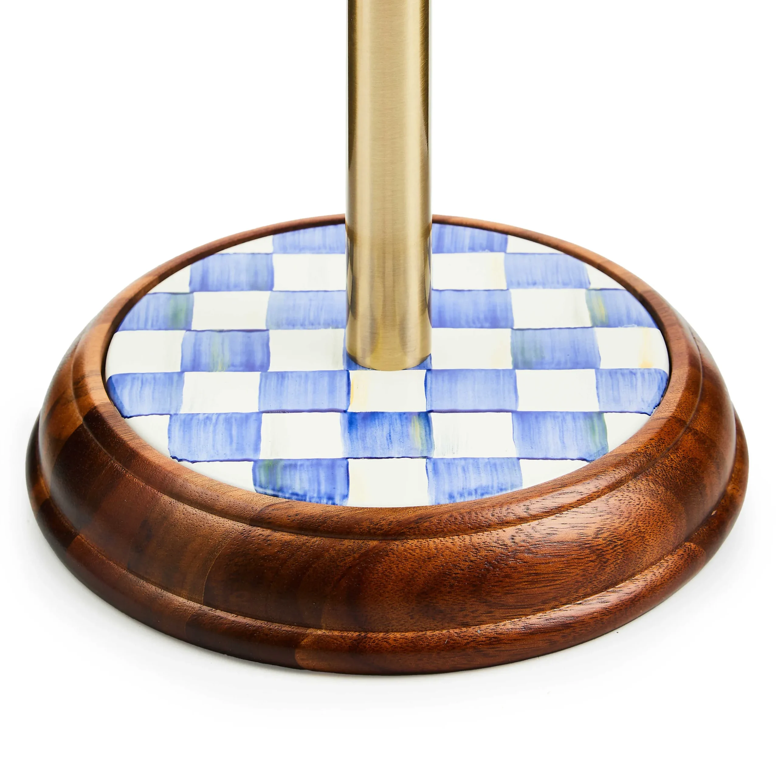 Kitchen Storage & Organization|MacKenzie-Childs Royal Check Wood Paper Towel Holder