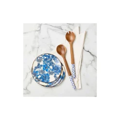 Serveware|MacKenzie-Childs Royal Check Wood Salad Servers