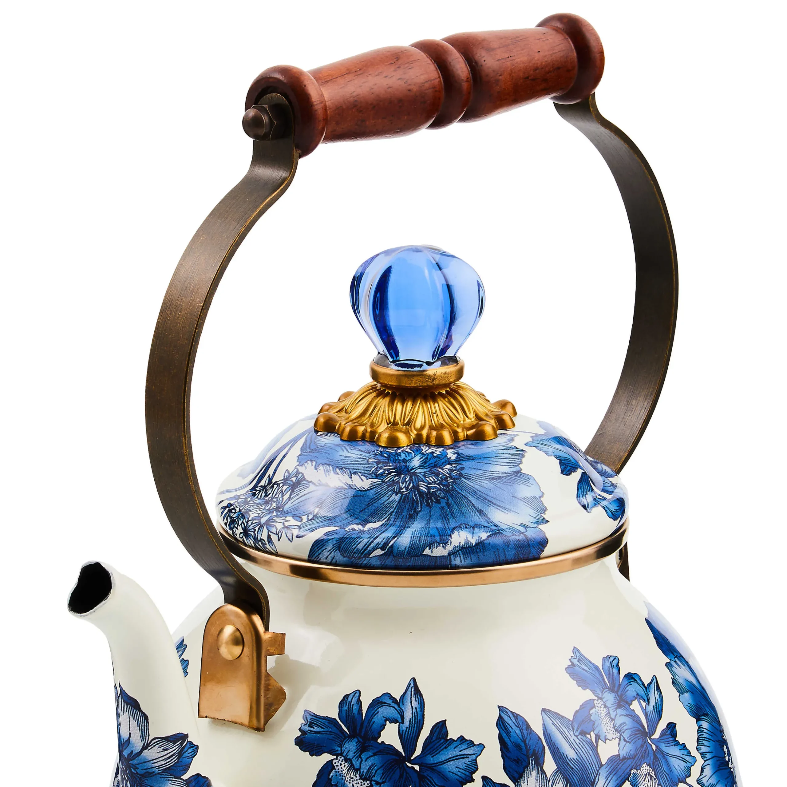 The Coffee Shop|Tea Kettles|MacKenzie-Childs Royal English Garden 2 Quart Tea Kettle
