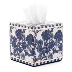 Spring|Bath & Bath Accessories|MacKenzie-Childs Royal English Garden Boutique Tissue Box Cover