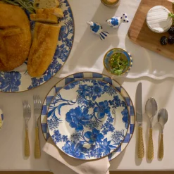 Spring|Dinnerware & Flatware|MacKenzie-Childs Royal English Garden Enamel Dinner Plate