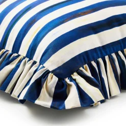 Pillows, Throws, & Cushions|MacKenzie-Childs Royal Stripe Ruffle Throw Pillow