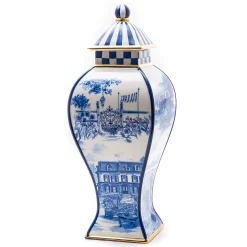 Kitchen Storage & Organization|MacKenzie-Childs Royal Toile Large Ginger Jar
