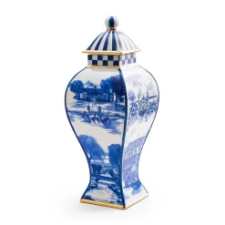 Kitchen Storage & Organization|MacKenzie-Childs Royal Toile Large Ginger Jar