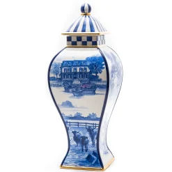 Kitchen Storage & Organization|MacKenzie-Childs Royal Toile Large Ginger Jar