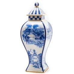 Kitchen Storage & Organization|MacKenzie-Childs Royal Toile Large Ginger Jar