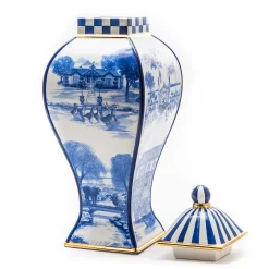 Kitchen Storage & Organization|MacKenzie-Childs Royal Toile Large Ginger Jar