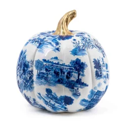 Pumpkins|The Halloween Shop|MacKenzie-Childs Royal Toile Large Pumpkin