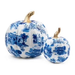 Pumpkins|The Halloween Shop|MacKenzie-Childs Royal Toile Large Pumpkin