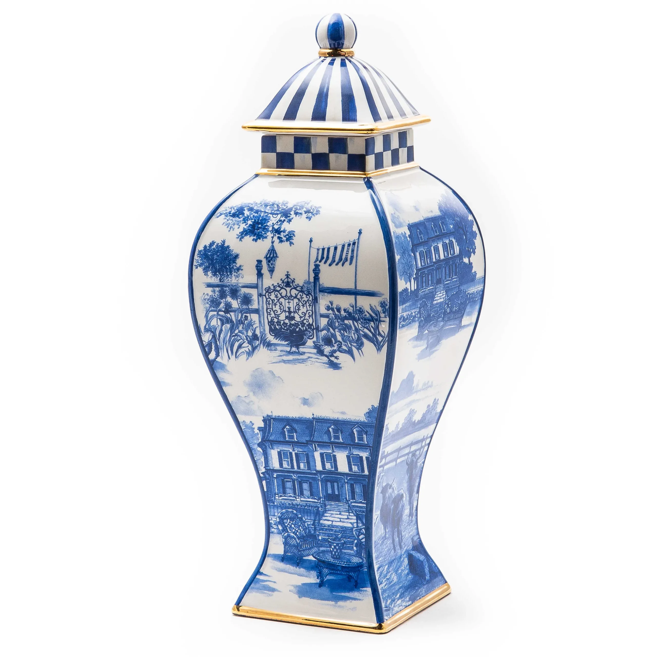 Kitchen Storage & Organization|MacKenzie-Childs Royal Toile Small Ginger Jar