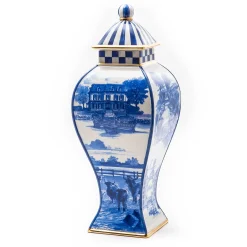Kitchen Storage & Organization|MacKenzie-Childs Royal Toile Small Ginger Jar