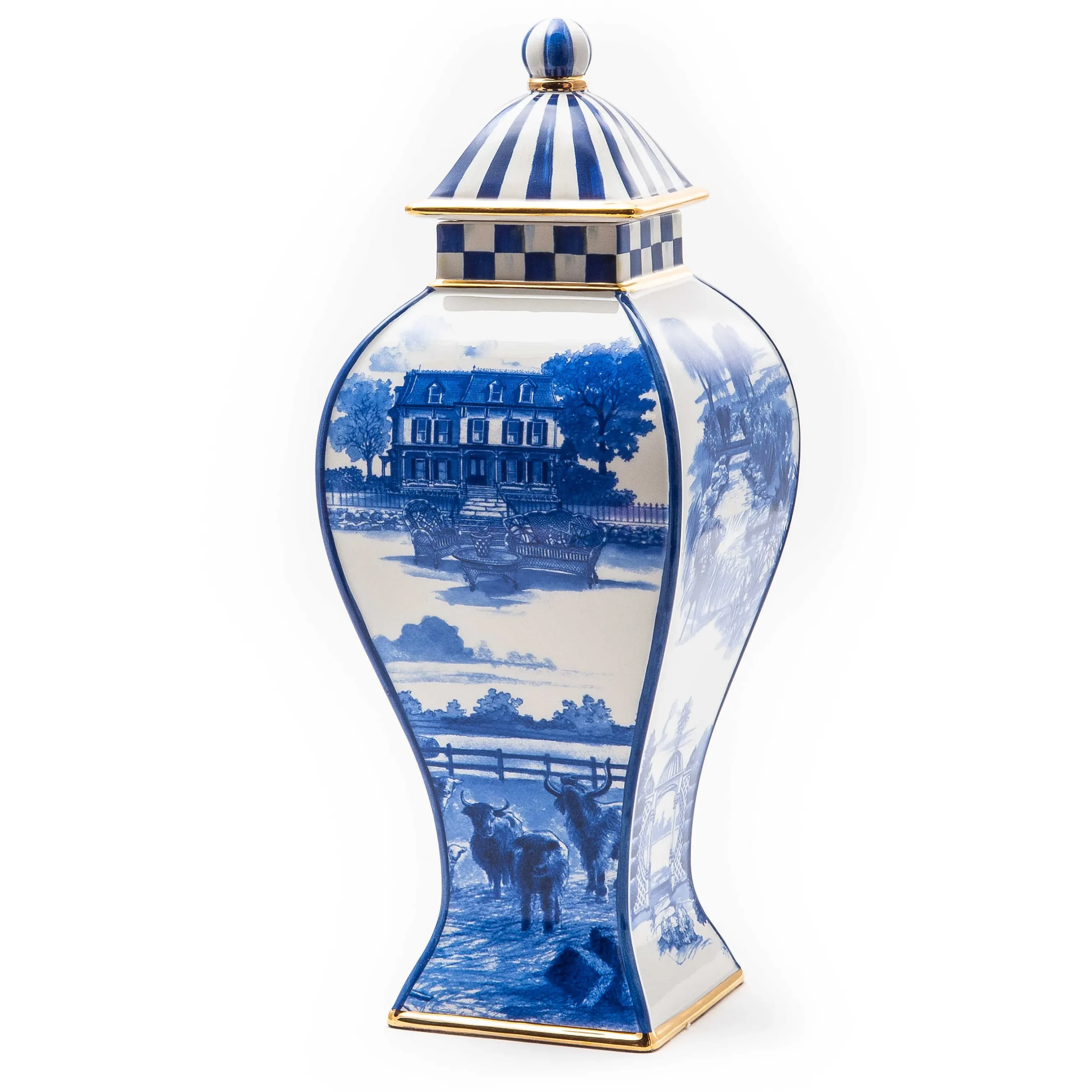 Kitchen Storage & Organization|MacKenzie-Childs Royal Toile Small Ginger Jar