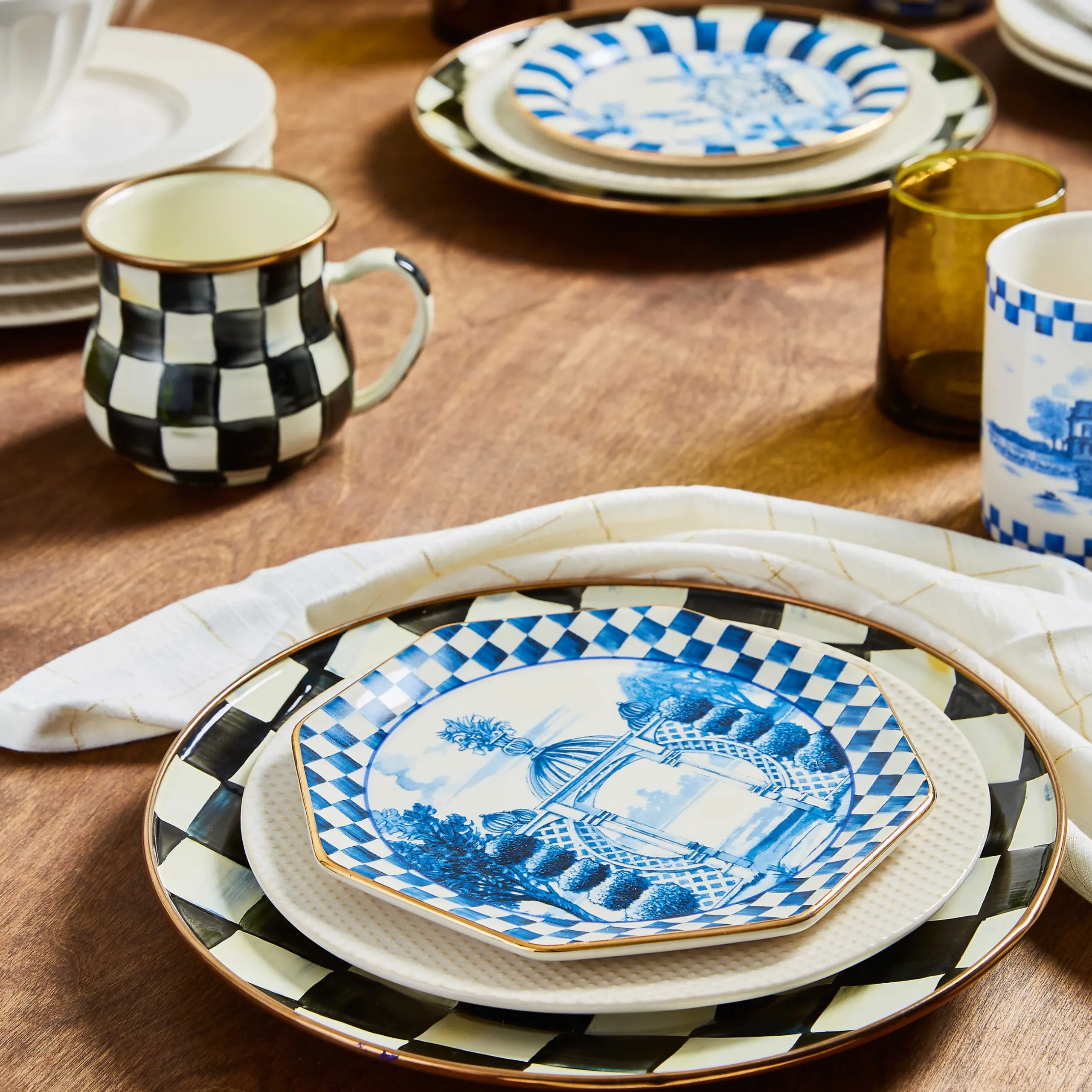 Serveware|Dinnerware & Flatware|MacKenzie-Childs Royal Toile Small Plates, Set of 4