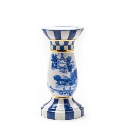 Room Accents|Table Accessories|MacKenzie-Childs Royal Toile Tall Pillar Candle Holder