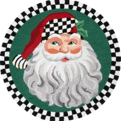 Holiday|Rugs|MacKenzie-Childs Santa 3' Round Rug