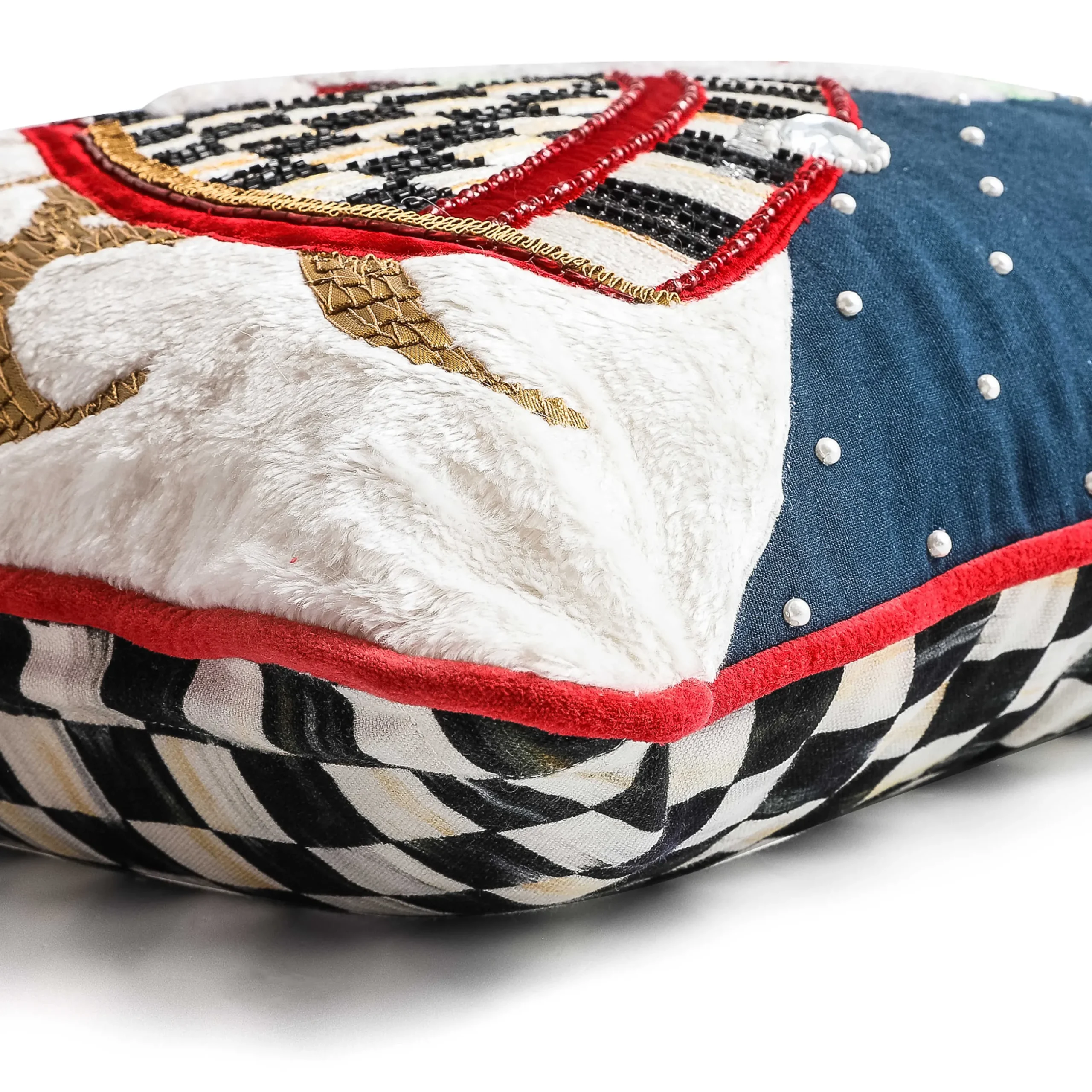 Holiday|Pillows, Throws, & Cushions|MacKenzie-Childs Santa Snowmobile Throw Pillow