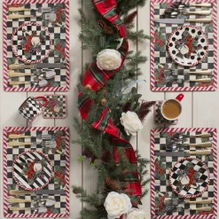 Holiday|Drinkware|MacKenzie-Childs Scottish Bouquet Stacking Mugs - Set of 4
