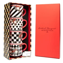 Holiday|Drinkware|MacKenzie-Childs Scottish Bouquet Stacking Mugs - Set of 4
