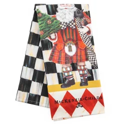 Holiday|Kitchen & Table Linens|MacKenzie-Childs Scottish Santa Dish Towel