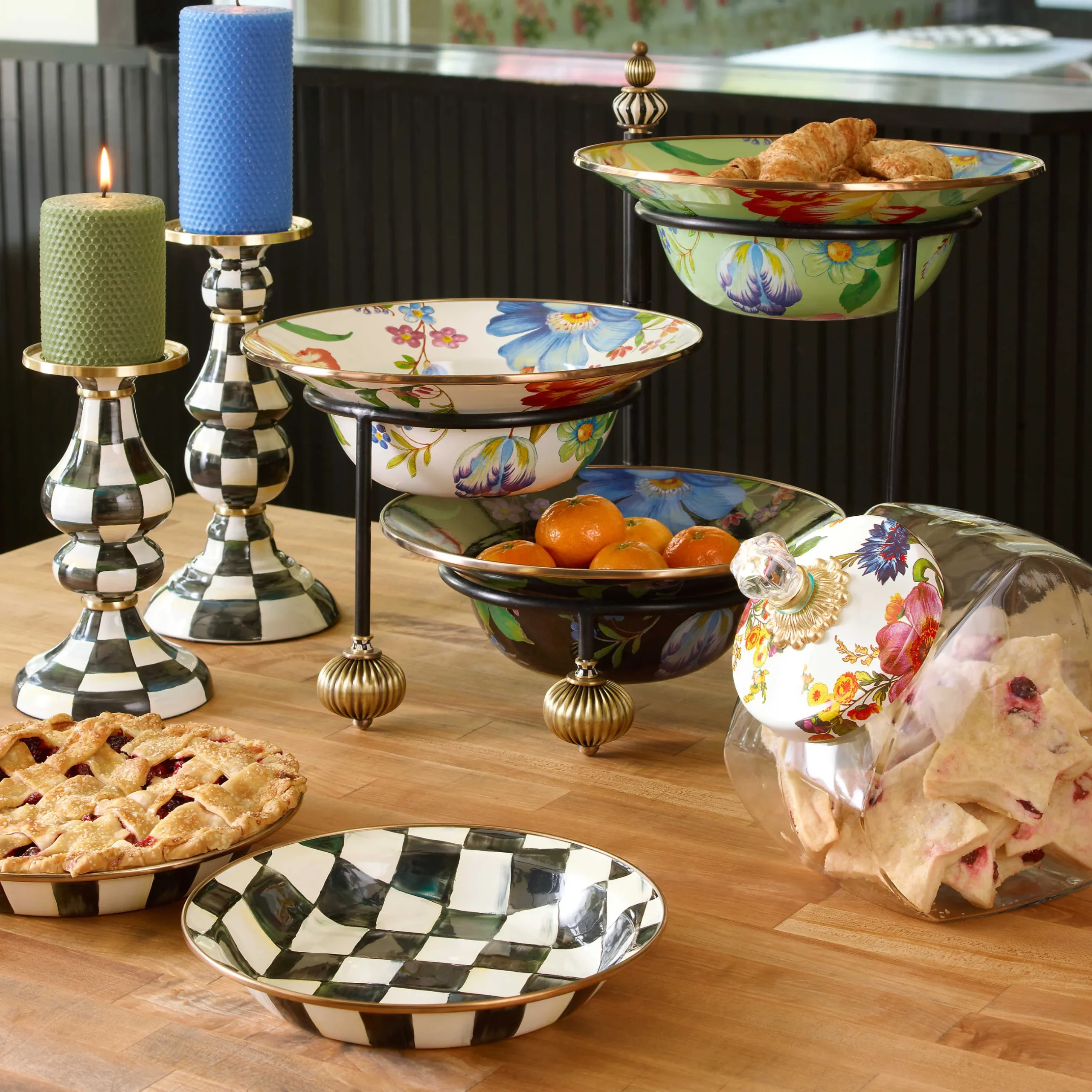 Table Accessories|Serveware|MacKenzie-Childs Serving Stand - Large