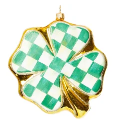 Holiday|MacKenzie-Childs Shamrock Glass Ornament