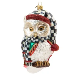 Holiday|MacKenzie-Childs Sleepy Owl Glass Ornament