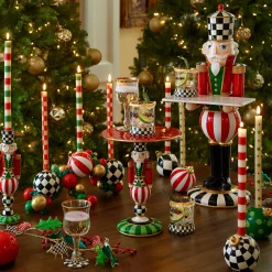 Holiday|Candles & Fragrances|MacKenzie-Childs Small  Large Dots Dinner Candles - Red  Green - Set of 2