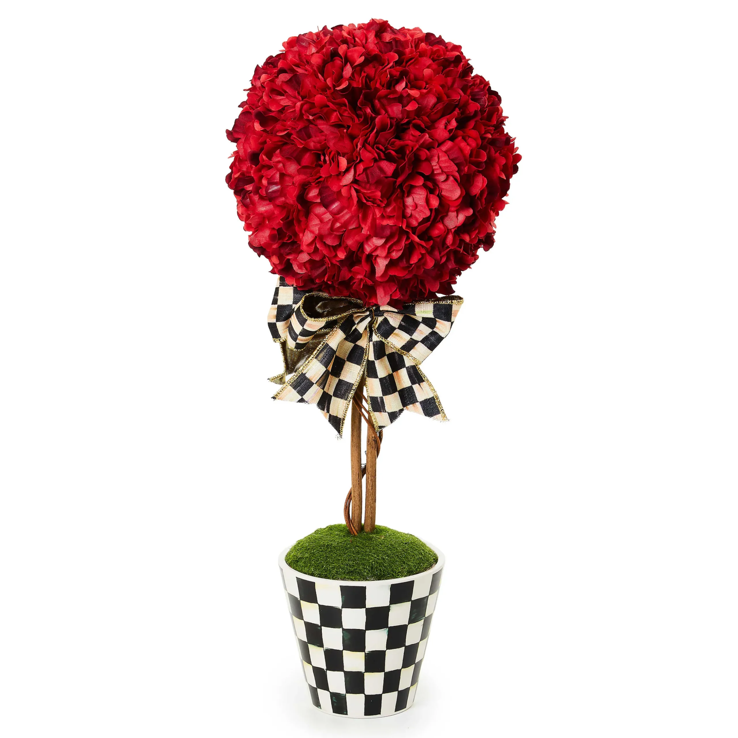 Greenery & Florals|Room Accents|MacKenzie-Childs Small Red Topiary Drop In