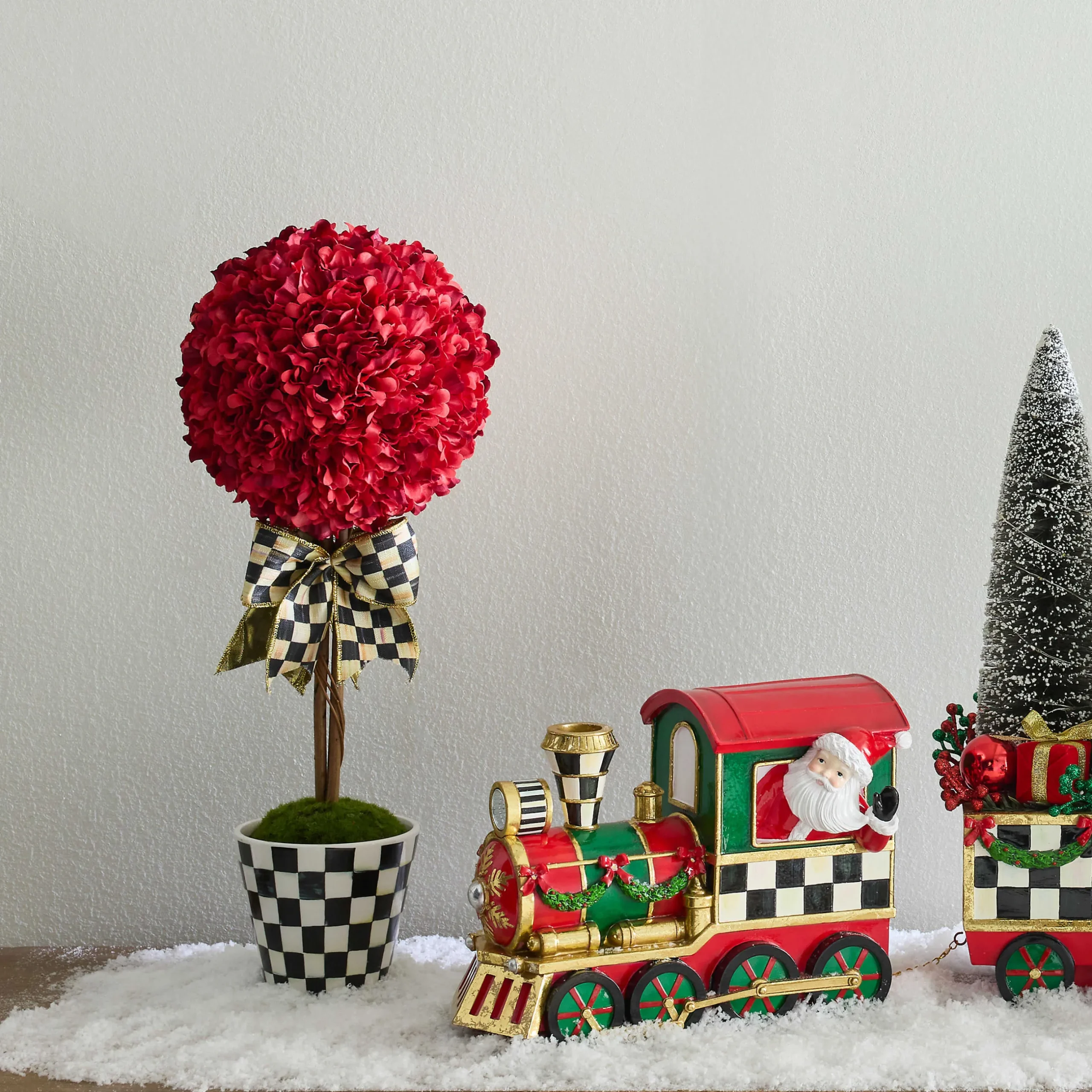 Greenery & Florals|Room Accents|MacKenzie-Childs Small Red Topiary Drop In
