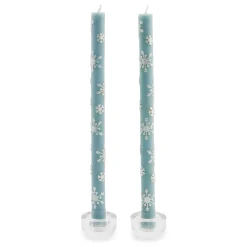 Holiday|Candles & Fragrances|MacKenzie-Childs Snowflake Dinner Candles, Set of 2