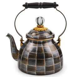 Fall Entertaining|Tea Kettles|MacKenzie-Childs Sophisticheck 2 Quart Tea Kettle