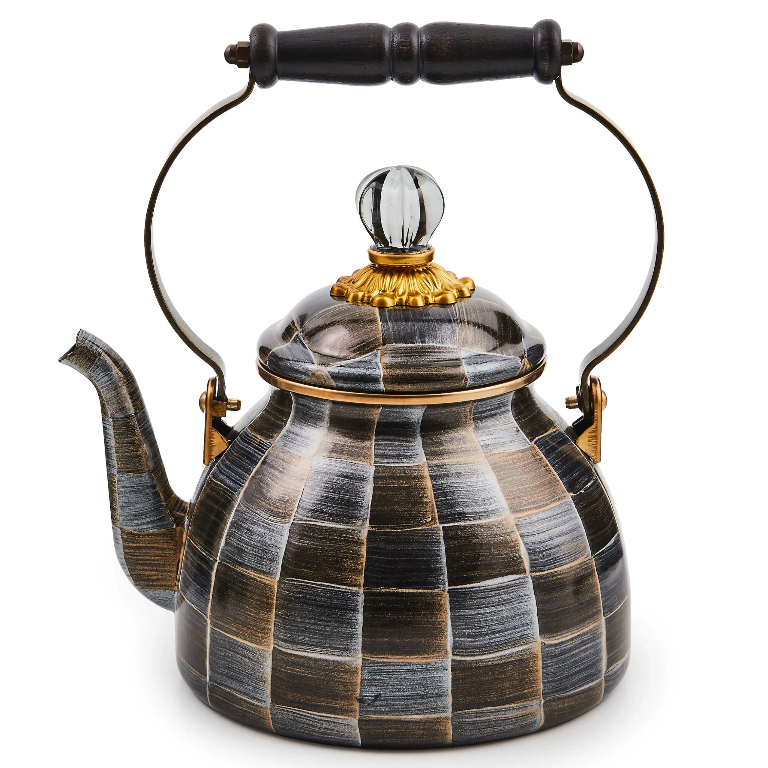 Fall Entertaining|Tea Kettles|MacKenzie-Childs Sophisticheck 2 Quart Tea Kettle