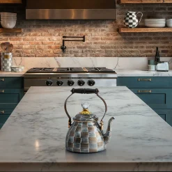 Fall Entertaining|Tea Kettles|MacKenzie-Childs Sophisticheck 2 Quart Tea Kettle