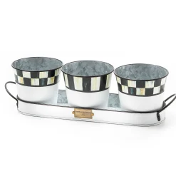 Spring|The Fall Shop|MacKenzie-Childs Spectator Galvanized Herb Pots, Set of 3