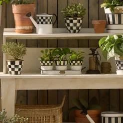 Spring|The Fall Shop|MacKenzie-Childs Spectator Galvanized Herb Pots, Set of 3