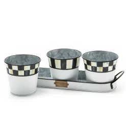 Spring|The Fall Shop|MacKenzie-Childs Spectator Galvanized Herb Pots, Set of 3
