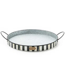 Bar Entertaining|Serveware|MacKenzie-Childs Spectator Galvanized Serving Trays, Set of 2