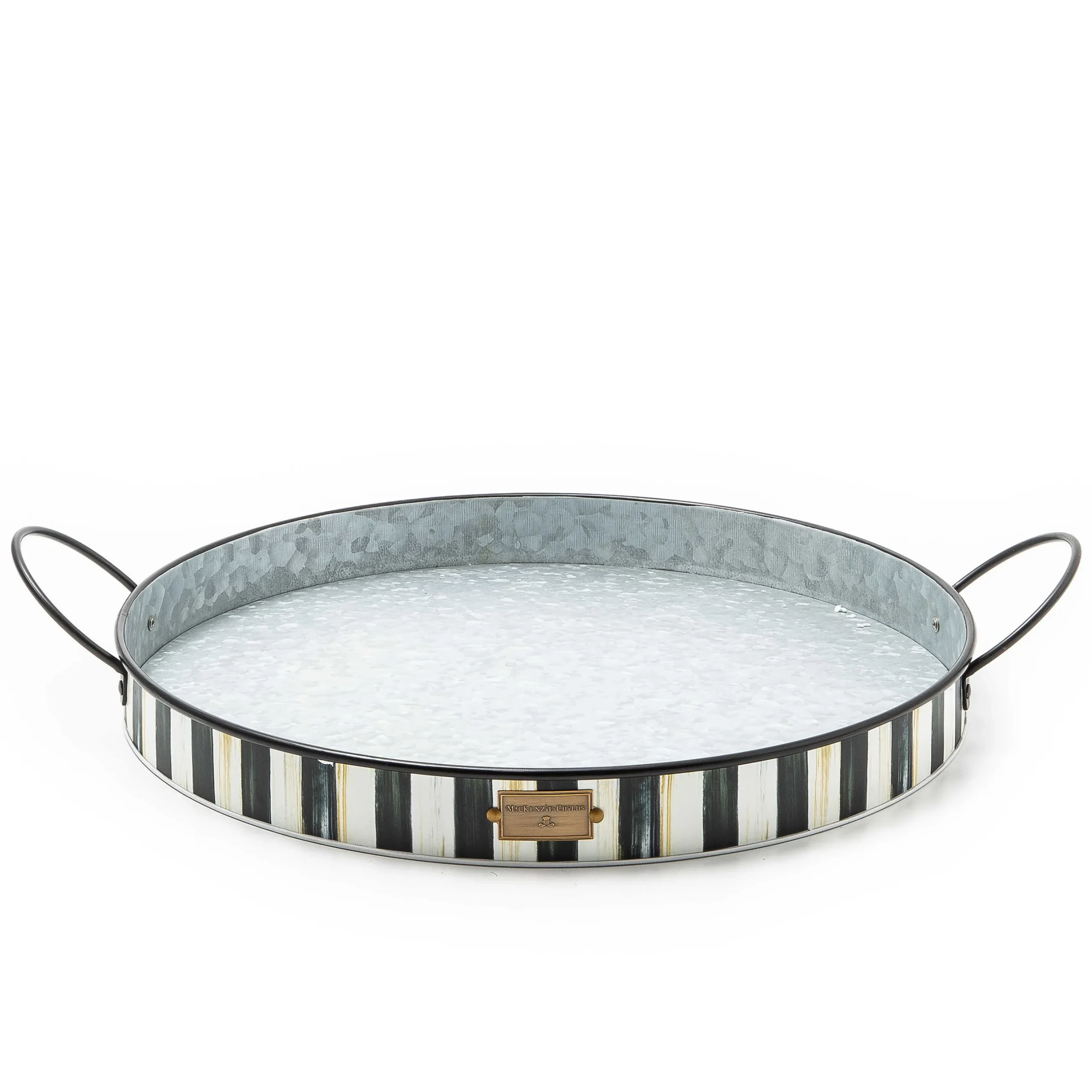 Bar Entertaining|Serveware|MacKenzie-Childs Spectator Galvanized Serving Trays, Set of 2