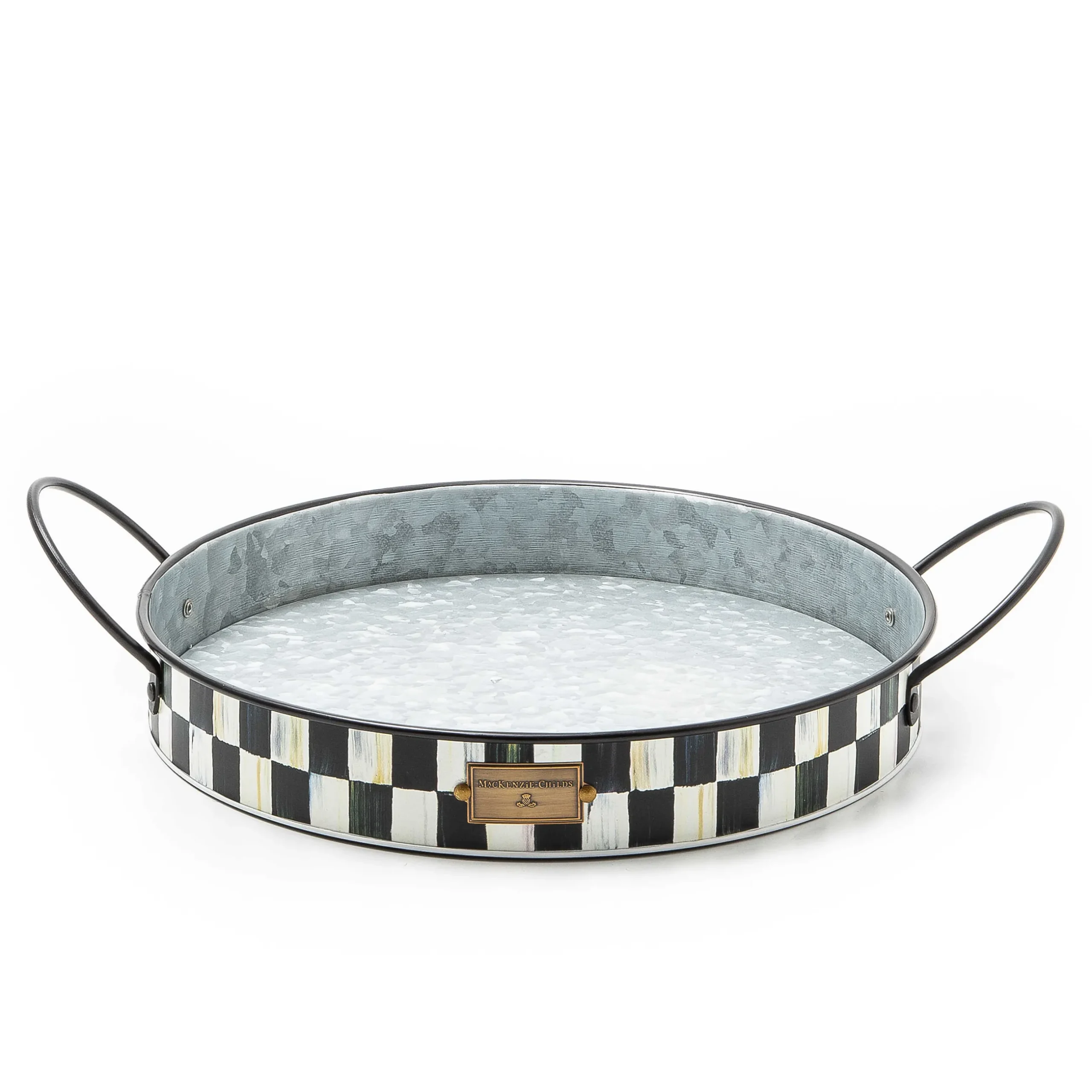 Bar Entertaining|Serveware|MacKenzie-Childs Spectator Galvanized Serving Trays, Set of 2