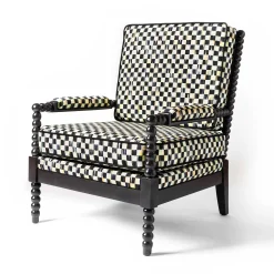 Outdoor|Spring|MacKenzie-Childs Spindle Check Outdoor Chair