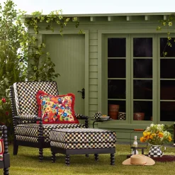 Outdoor|Spring|MacKenzie-Childs Spindle Check Outdoor Chair