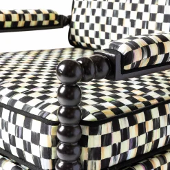 Outdoor|Spring|MacKenzie-Childs Spindle Check Outdoor Chair