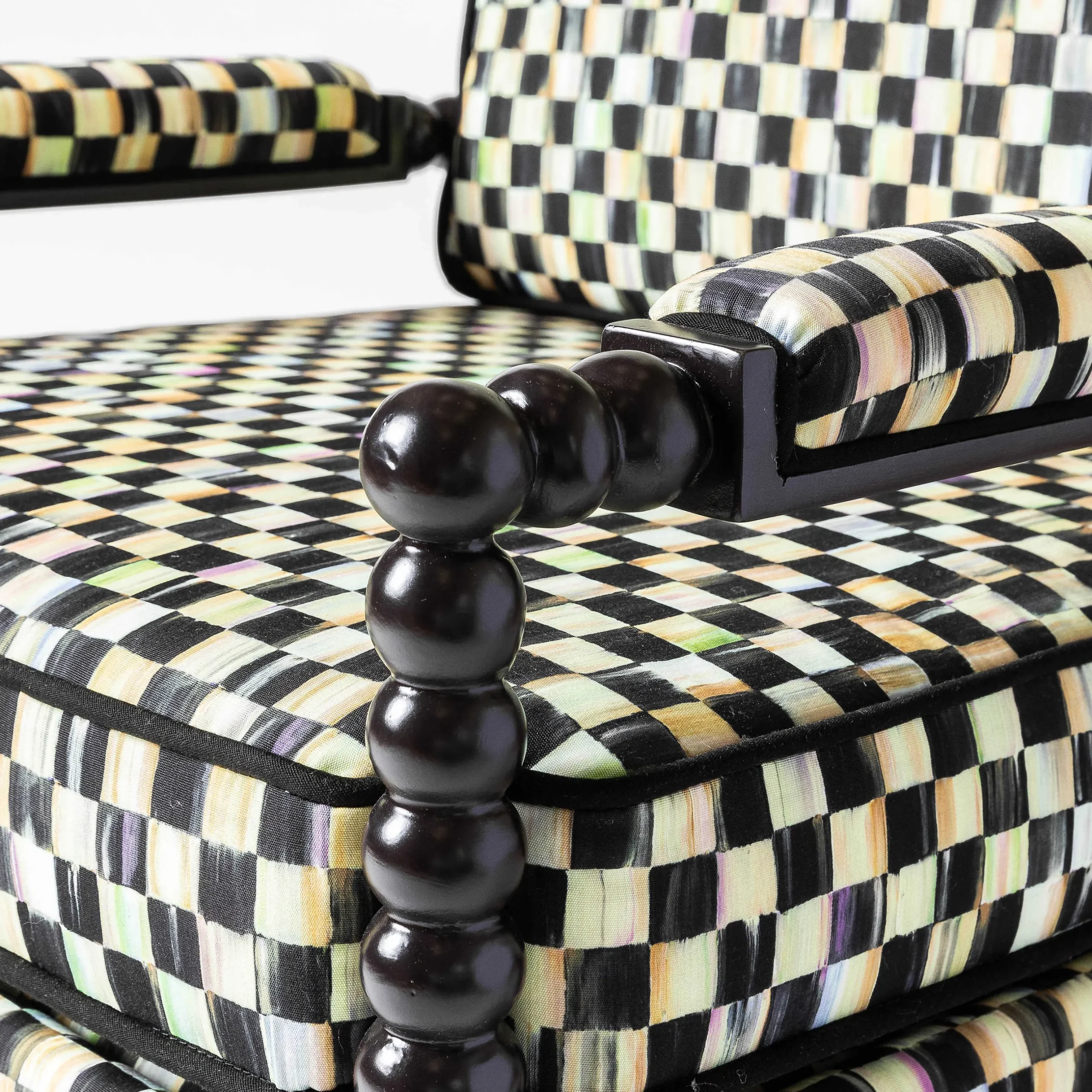 Outdoor|Spring|MacKenzie-Childs Spindle Check Outdoor Chair