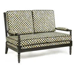 Outdoor|Spring|MacKenzie-Childs Spindle Check Outdoor Loveseat