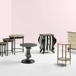 Living Room|MacKenzie-Childs Spot On Nesting Tables, Set of 3