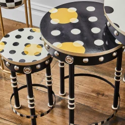 Living Room|MacKenzie-Childs Spot On Nesting Tables, Set of 3