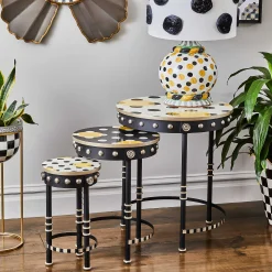 Living Room|MacKenzie-Childs Spot On Nesting Tables, Set of 3
