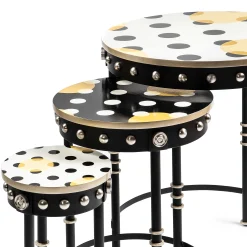 Living Room|MacKenzie-Childs Spot On Nesting Tables, Set of 3